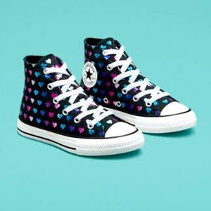 Converse All Star High Top - Metallic Hearts - Size 11